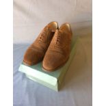 Pakeman, Catto & Carter brown suede brogue shoes, size 10