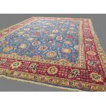 Persian Tabriz carpet circa 1940 attractive design with red border with motifs and central panel