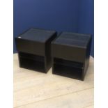 Pair of contemporary side tables, 46x46x50Hcm