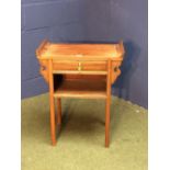 Small hardwood Chinese altar table with a drawer & a shelf, 60x36x68Hcm
