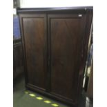 Mahogany double wardrobe 169Hx130W