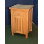 Modern beech butcher's block with drawer & cupboard