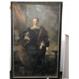 Early C19th Continental School, oil on canvas, Full lifesize portrait of a Gentleman in Van Dyke