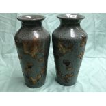 Pair of Chinese vases crackle glazed and gilt highlighted, 41 H and another pair of classical