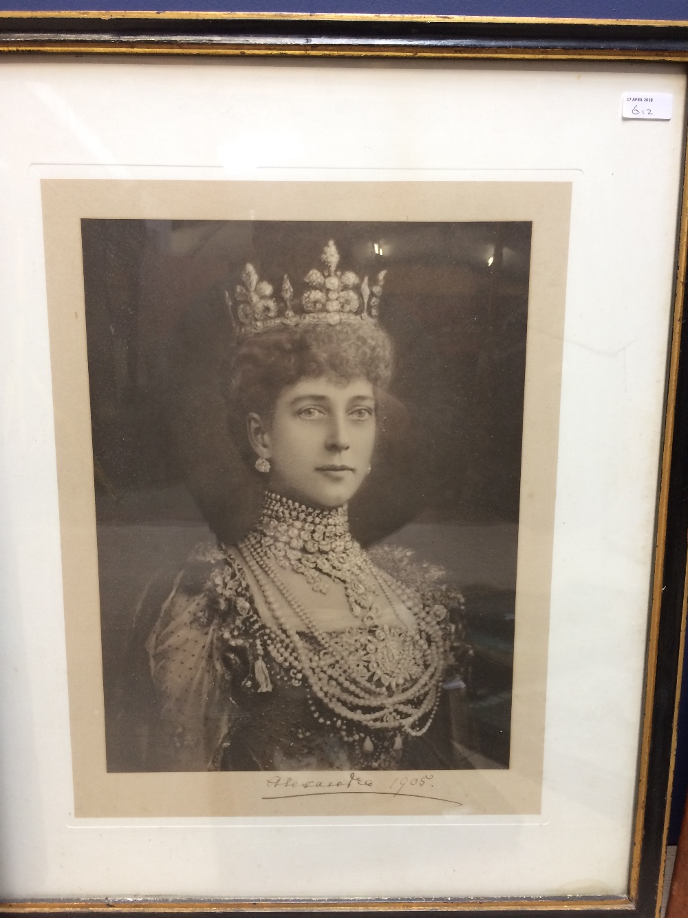 After Fred Roe 'Good-Bye, My Lads' chromolithograph, a black & white portraiture photograph of Queen - Image 2 of 2
