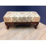 Victorian style mahogany stool on cabriole legs