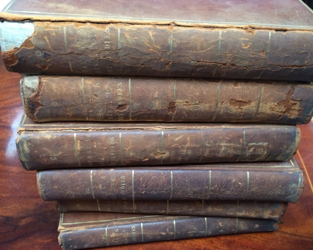 Six volumes 'Philosophical and Political History of the Settlements and Trade of the Europeans in
