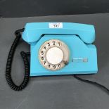 Vintage telephone, turquoise, marked to base 'Made in USSR'
