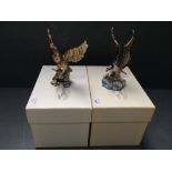 2 Hidden Treasures Limited Edition Birds 'Osprey' and 'Tawny Owl', boxed