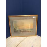 C19th English School 'The Coast, Dover' watercolour heightened with white 23cm x 33cm