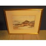 CECIL KING, The Rocks of St Malo, watercolour signed, bears label verso