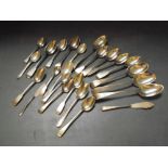 Qty of silver flatware, various dates & makers, 23oz