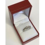 18 ct white gold five stone diamond ring of 1.94 cts