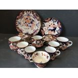 Quantity of Royal Crown Derby, Imari cups and saucers etc.
