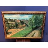 C20th Continental School Provence landscape, oil on canvas, 53x80cm