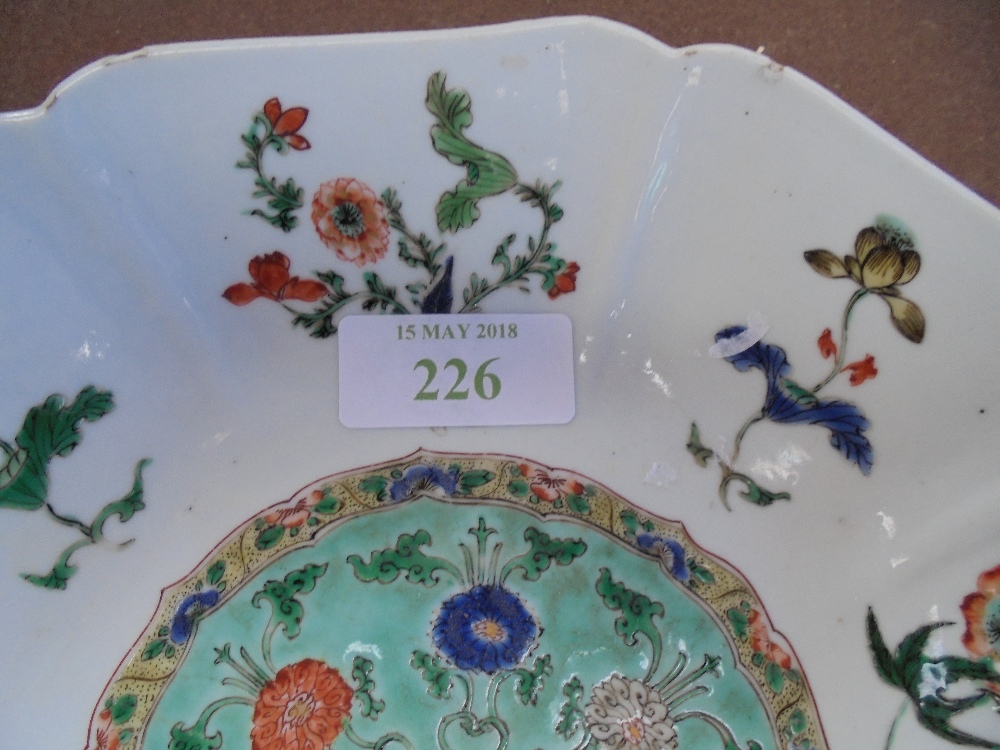 Chinese Doucai decorated dish with floral sprigs & sprays, 21.5cm dia - Image 6 of 6