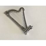 Silver miniature harp