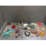 Large qty of costume jewellery incl. necklaces, brooches, bracelets, earrings etc, together with