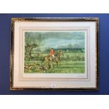 SIR A. J. MUNNINGS 1878-1959, signed Equine and Hunting print entitled A Little Piece of England,