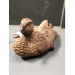 Large full size Poole Pottery stoneware model of a Mallard Duck, designed by Barbara Linley-Adams,