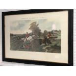 After J. F. Herring, large Hunting engraving entitled Full Cry, framed & glazed, 63.5x94cm