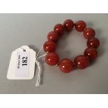 Chinese agate bead bracelet