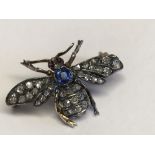 Victorian sapphire & diamond Bee brooch