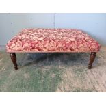 Oblong upholstered low stool, 102x77cm