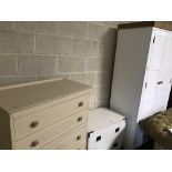 Qty of modern furniture inc. white wardrobe, chest of drawers etc.