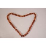 Chinese amber beads necklace