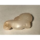 Chinese pale jade carving of a fish 5.5cmL