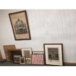Qty of assorted militaria prints to include chromolithographs, black & white engravings, Napoleon