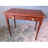 Georgian mahogany single drawer side table