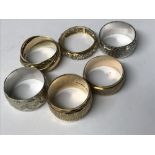 Group of six rings, to include two 9 carat rings, two 9 carat white gold rings and a bicolour