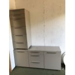 Conran contemporary grey sideboard & tall chest of drawers