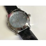 Gem nova watch with mother of pearl face and diamond batons