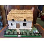 Cottage Dolls House, made by vendor, with accessories, and wiring