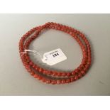 Chinese Agate bead necklace, 86cmL