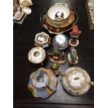 Small collection of Noritake bowls and containers & 4 Goebel figurines