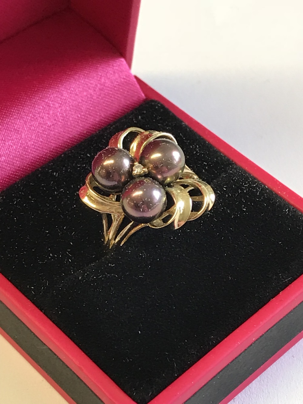 14 carat yellow gold South Sea pearl & diamond ring - Image 2 of 2