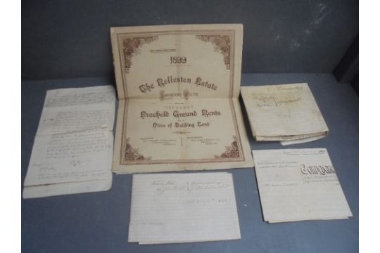 3 Assignment documents on velum dated 1699,1772 & 1899. Rents list of the Rolleston Estate Swindon - Image 2 of 4