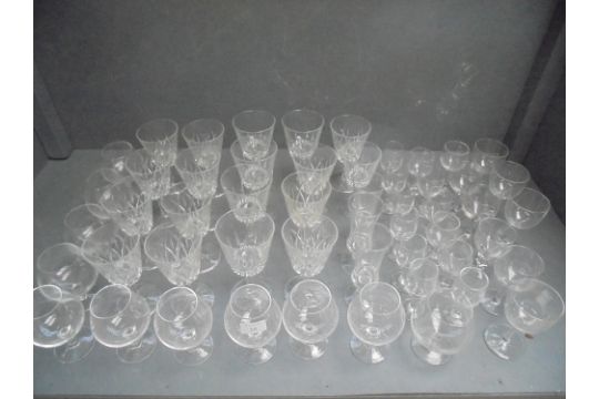 Quantity of glasses, wine, brandy balloons, liquors etc.