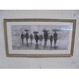 Original charcoal 'comuters' by Richard Farrant