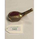 Unusual brass golf club shaped vesta case