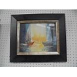 A large selection of framed artworks to include an oil of sailboats signed