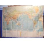 Phillips hanging canvas world map