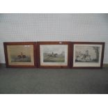After A. W. Bunbury "Courier Francois" engraving & 2 others (3)