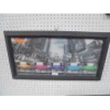 Framed hologram of Taxi Cabs in New York together with other New York related pictures, various