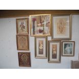 8 assorted decorative prints