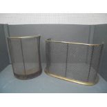 2 Victorian brass wirework nursery spark guards (please remember to check condition of lots before